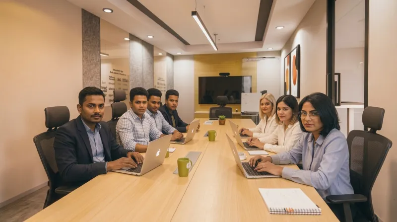 2026 enterprise office design trends — Innovspace Tech Zone managed office at Kalapatti, Coimbatore with biophilic design, acoustic zoning, focus rooms, wellness pantry and collaboration zones